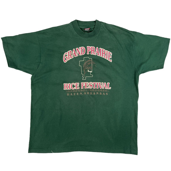 Vintage Grand Prairie Rice Festival‎ Single Stitch T-Shirt Men's Size XXL - Picture 1 of 6